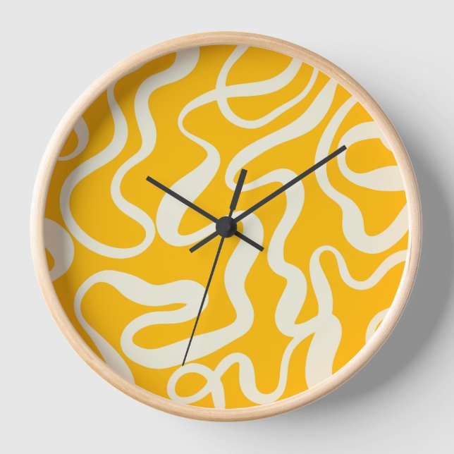 Colorful Doodle Wall Clock  (Front)