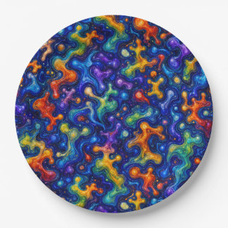 Colorful Doodles Paper Plate