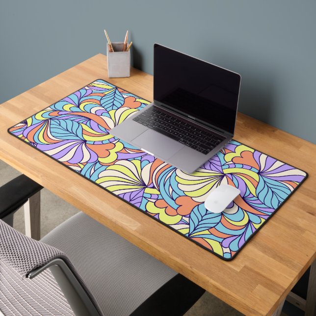 Colorful Doodles Pattern Desk Mat (Office 2)