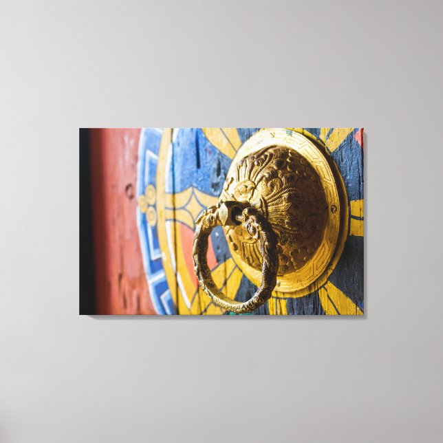 Colorful Door Knocker Canvas Print (Front)