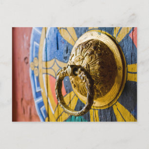 Colorful Door Knocker Postcard