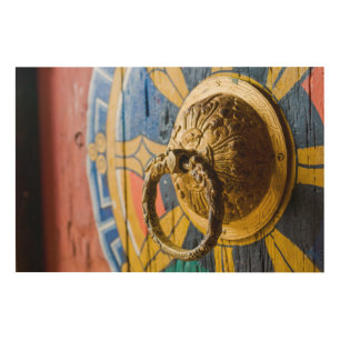 Colorful Door Knocker Wood Wall Decor