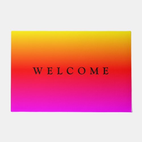 Colorful Doormat Rainbow Colors Welcome