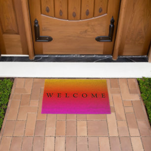 Colorful Doormat Welcome Fiber Doormat