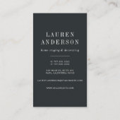 Colorful Doors | Home Staging or Interior Design Business Card (Back)