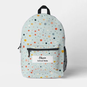 Colorful Dot Back to School Supplies Printed Backpack
