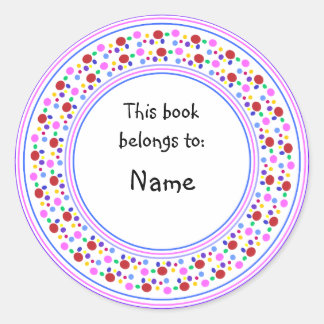 Colorful dot design bookplate