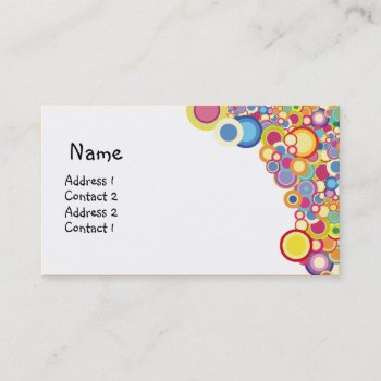 Colorful Dot Design Business Card by karanta at Zazzle