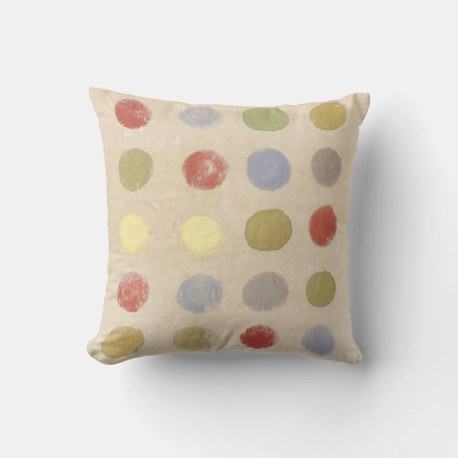 Colorful Dot Throw Pillow (Front)