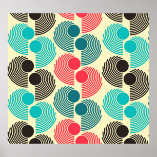 Colorful dots: abstract seamless pattern. poster