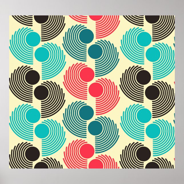 Colorful dots: abstract seamless pattern. poster (Front)