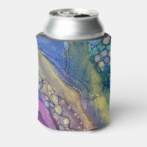 Colorful Dots Alcohol Ink Liquid Abstract Art 3 Can Cooler