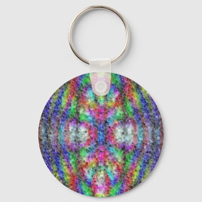 Colorful Dots, an Abstract Keychain (Front)