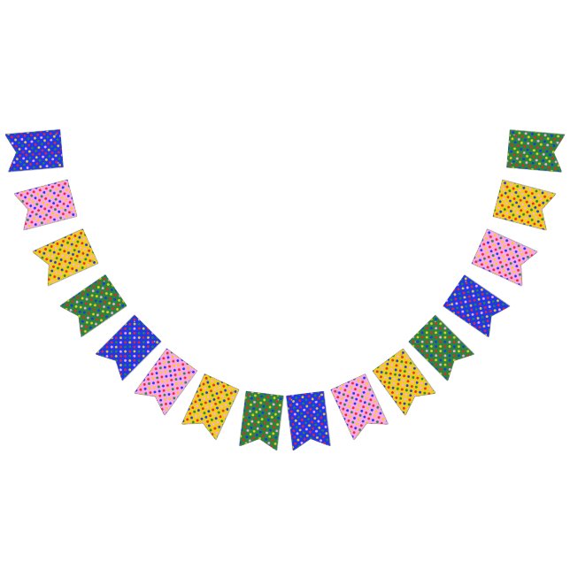 Colorful dots  bunting flags (All)