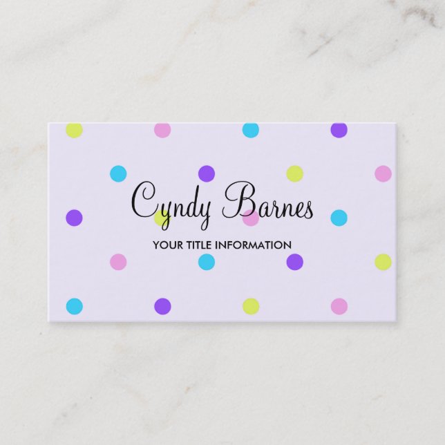 Colorful Dots Business Card (Front)