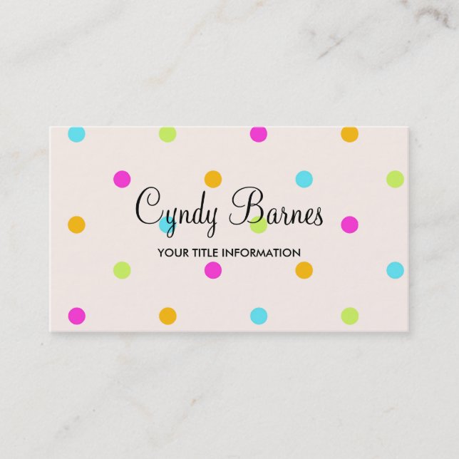Colorful Dots Business Card (Front)