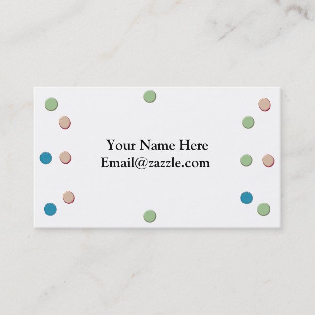 Colorful Dots Business Card Template (Front)