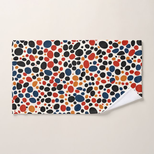 Colorful dots design  bath towel set (Hand Towel)