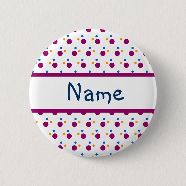 Colorful Dots Design Pinback Button (Front)