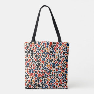 Colorful dots design tote bag