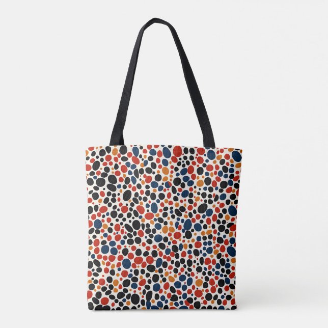 Colorful dots design  tote bag (Back)