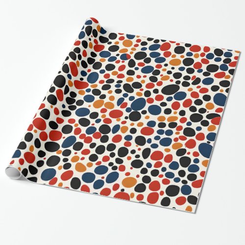 Colorful dots design  wrapping paper