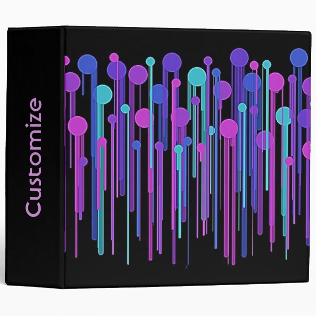 Colorful Dots & Drips Binder (Front/Spine)