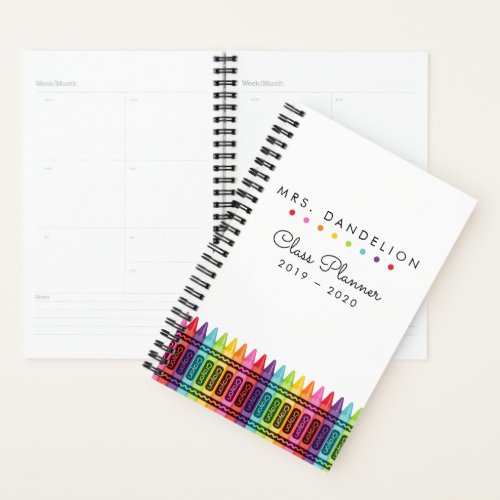 Colorful Dots Elementary Teacher Blank Classroom Planner