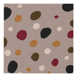Colorful dots faux canvas print