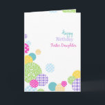 Colorful dots Happy Birthday Foster Daughter Card<br><div class="desc">circles,  bubbles,  girly,  modern,  dots,  spots,  polka dot,  mother,  stylish,  colorful,  mom,  birthday,  "happy birthday",  bday,  contemporary,  white,  multicolor,  multicolored,  pretty,  feminine,  girly,  trendy,  female,  "foster daughter",  foster,  daughter</div>