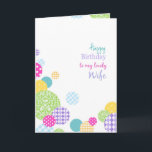 Colorful dots Happy Birthday to my lovely wife Card<br><div class="desc">circles,  bubbles,  girly,  modern,  dots,  spots,  polka dot,  mother,  stylish,  colorful,  mom,  birthday,  "happy birthday",  bday,  contemporary,  white,  multicolor,  multicolored,  pretty,  feminine,  girly,  trendy,  female,  wife,  lovely,  partner</div>