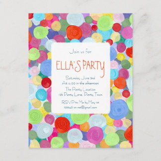 Colorful dots invitation
