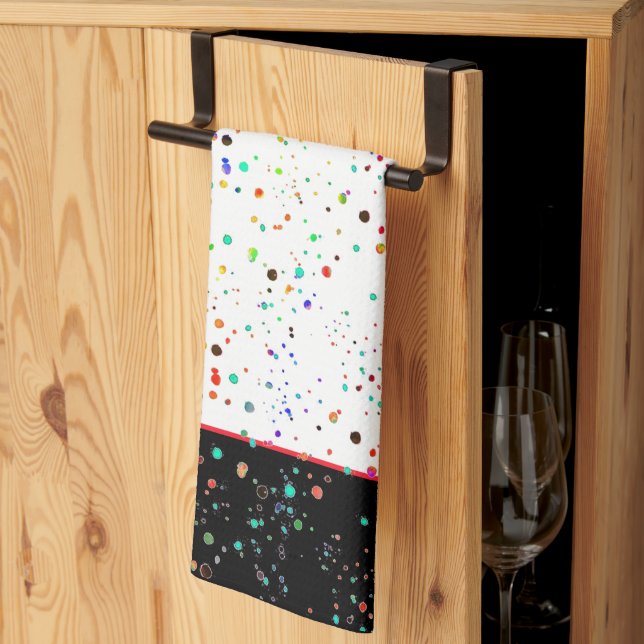 Colorful dots  kitchen towel (Thirds Fold)