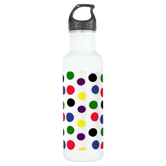 Colorful Dots Liberty Stainless Steel Water Bottle (Front)