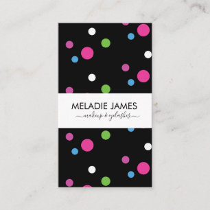Colorful Dots Makeup Artist Salon Business Card