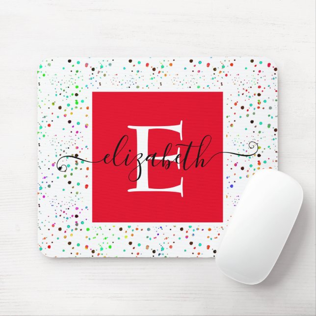 Colorful dots  mouse pad (With Mouse)