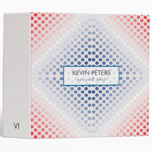 Colorful Dots Pattern 3 Ring Binder (Front/Spine)