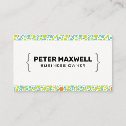 Colorful Dots Pattern  Business Card