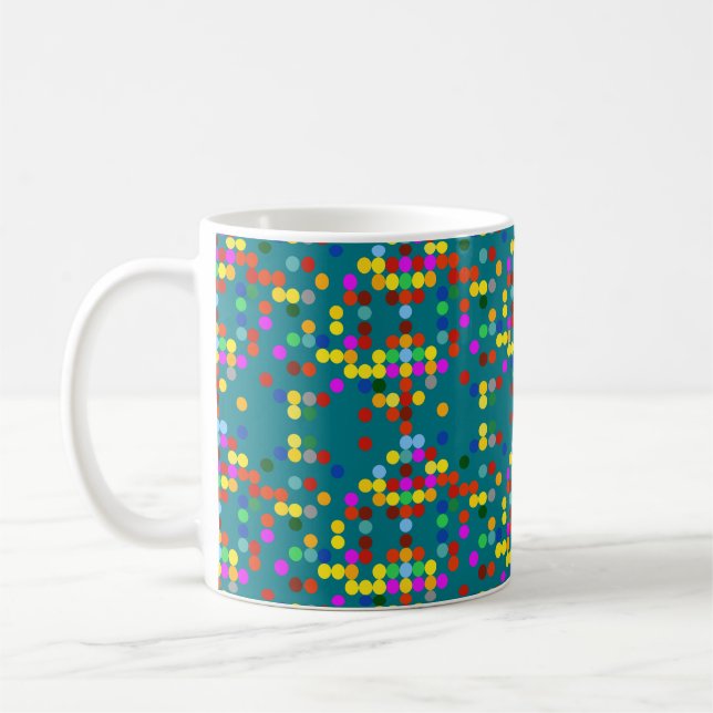 Colorful dots pattern coffee mug (Left)