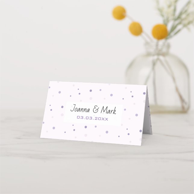 Colorful Dots Pattern Place Card (Back)