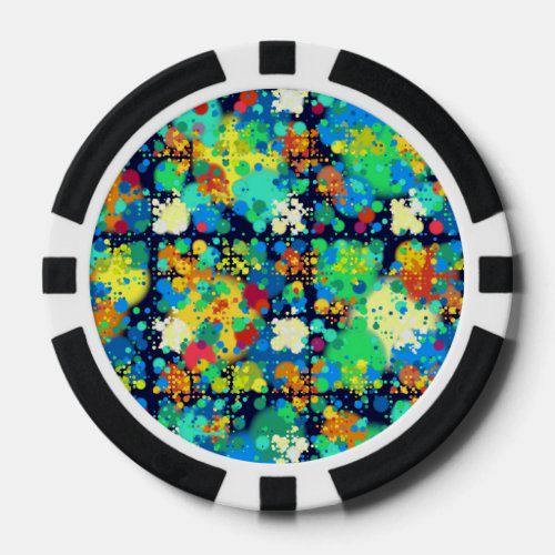 Colorful dots pattern poker chips