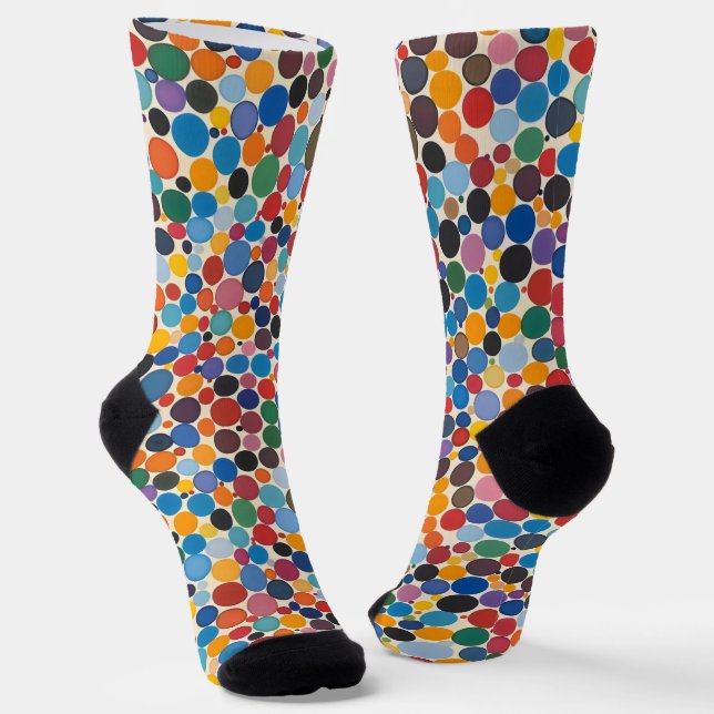 Colorful Dots Pattern Socks (Angled)