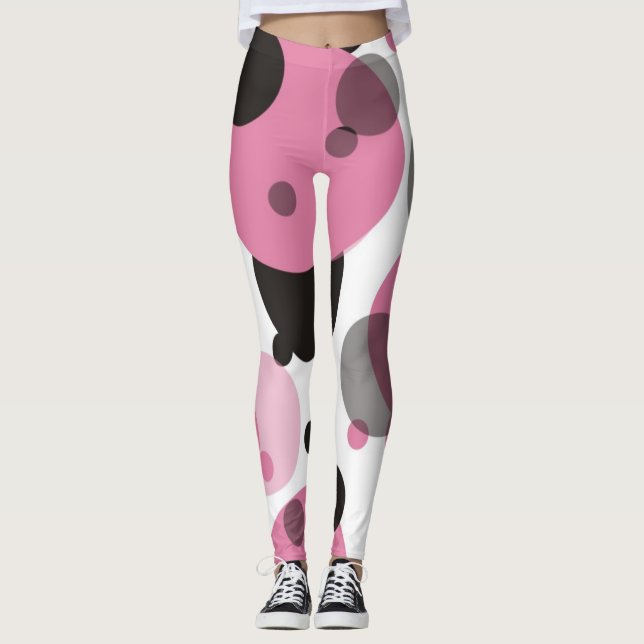 Colorful Dots Patterns Leggings (Front)