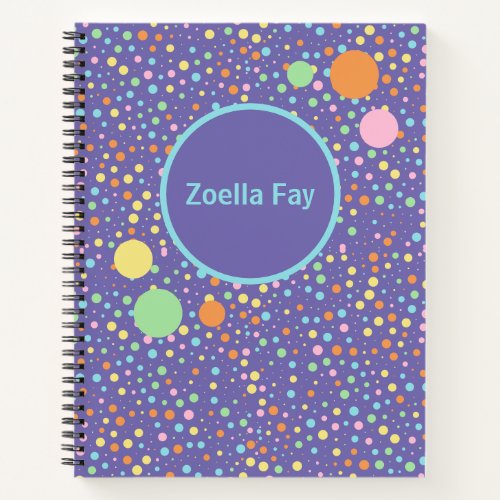 Colorful Dots Personalized Kids Journal