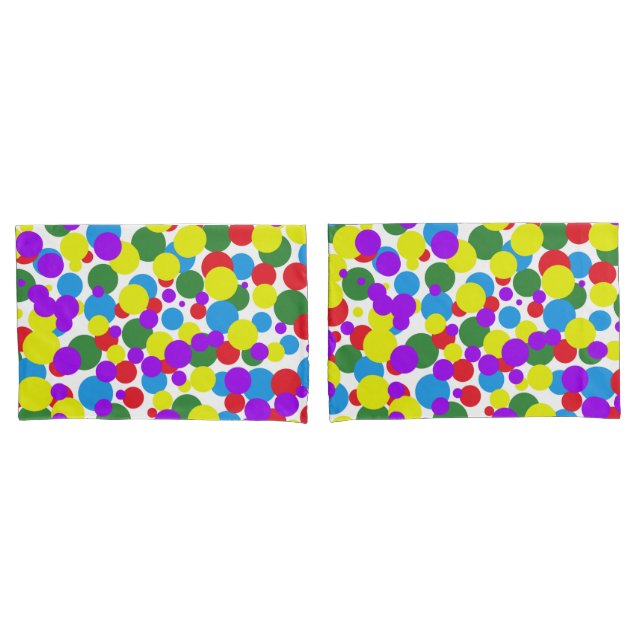 Colorful dots pillow case (Front-Set)