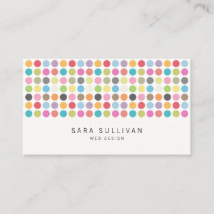 Colorful Dots Web Design Business Card