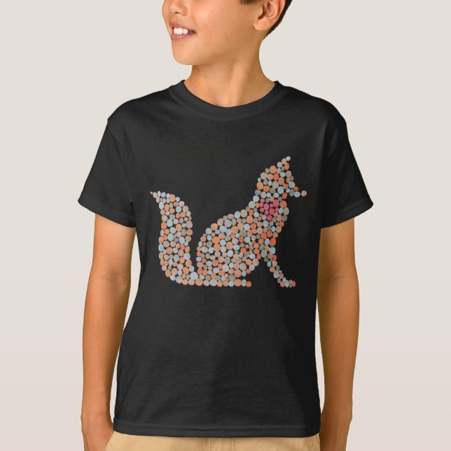 Colorful Dotted Fox T-Shirt (Front)