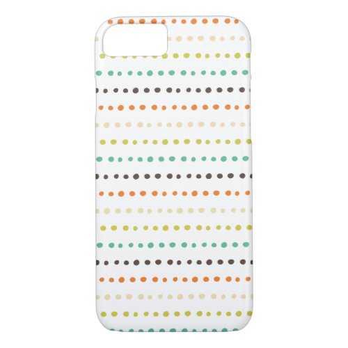Colorful dotted lines pattern iPhone 87 case