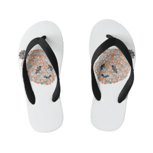Colorful Dotted Panda Bear Kid's Flip Flops
