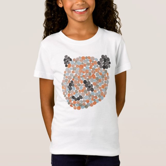 Colorful Dotted Panda Bear T-Shirt (Front)